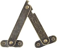 Vista 5 de Bisagras plegables de soporte de tapa, bisagra de tapa de latón antiguo, bisagra giratoria de hierro para tapa de muebles para armario de armario