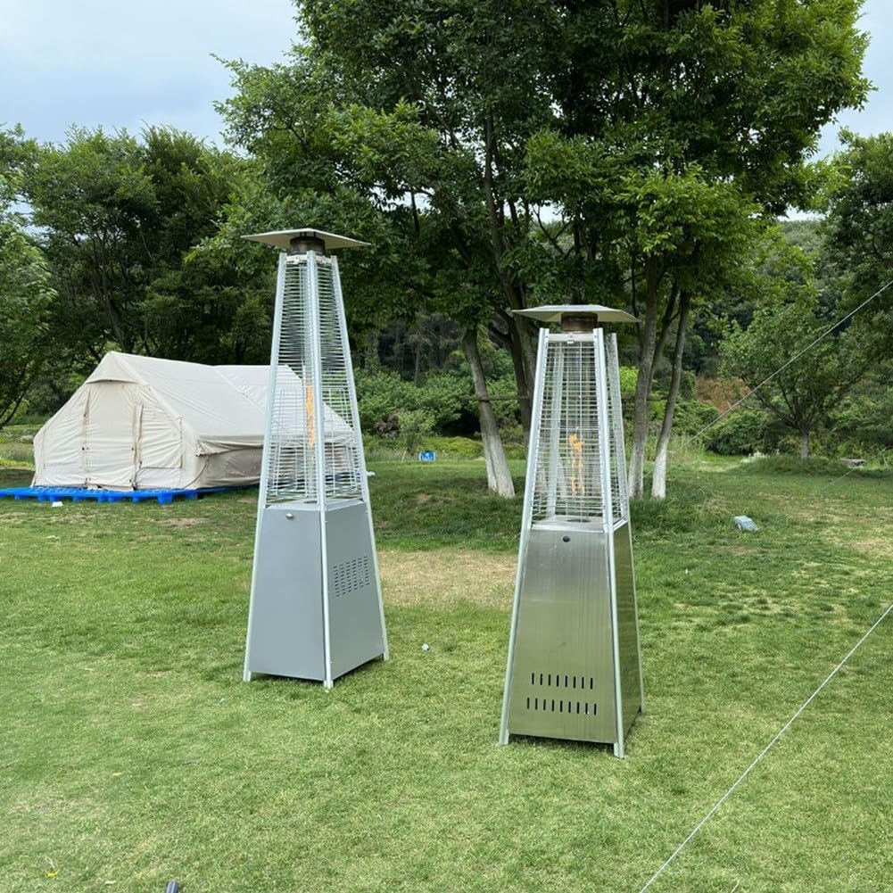 Ensemble brûleur 47000 BTU pour chauffage de terrasse en verre sans perçage supplémentaire avec kit d'assemblage de régulateur (C)
