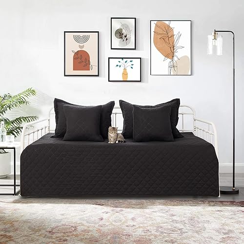 Miniatura 19 de Juego de Funda para Sofá Cama de 5 Piezas Juegos de Ropa de Cama para Sofá Cama Twin para Todas las Estaciones Edredón Ligero para Sofá Cama con