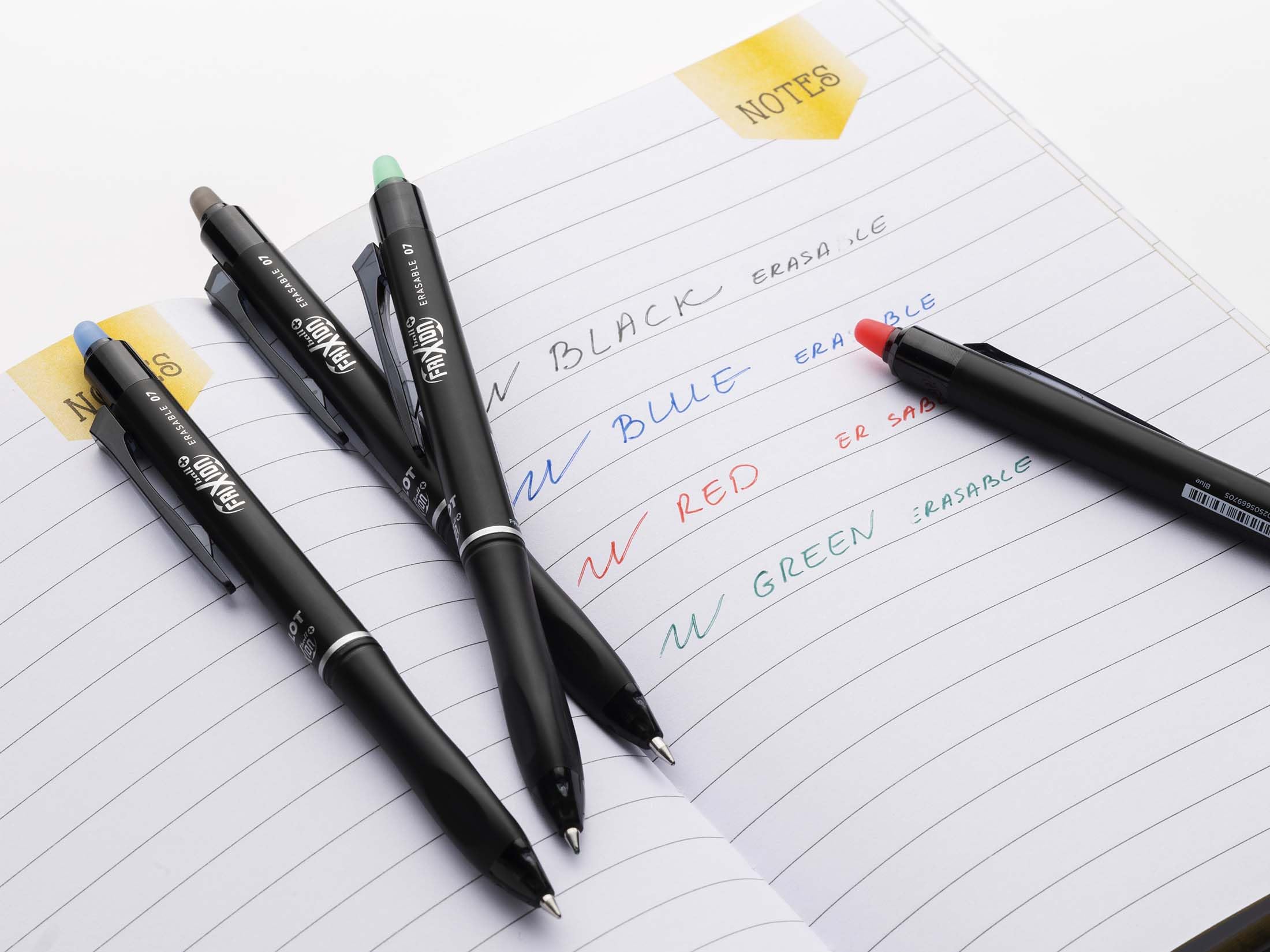 Pilot Frixion Ball - Penna roller con mina di ricambio, confezione da 4 pezzi, colore: Blu