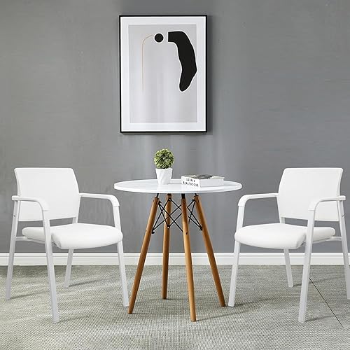 Miniatura 148 de CLATINA Silla de sala de espera negra con ruedas y respaldo de malla apilable con asiento de tela tapizado y soporte lumbar ergonómico para oficina