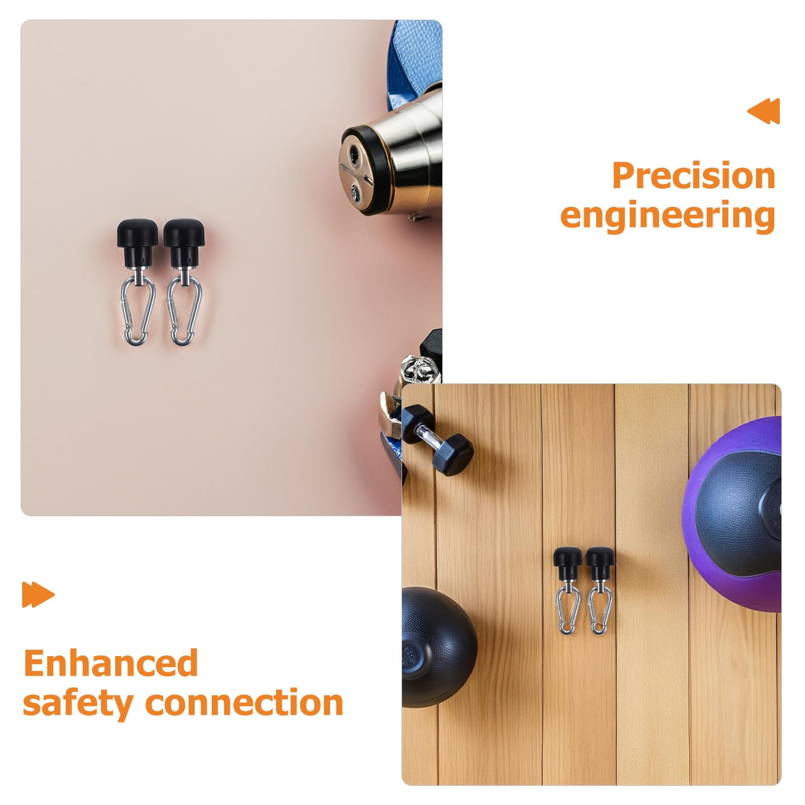 Gatuida 3 Piezas de Sistema de poleas, Conector de Cable de Alambre, Tope de unión de Cable, Ganchos de Seguridad para Equipos de Ejercicio, máquinas de Entrenamiento, Piezas de Repuesto,