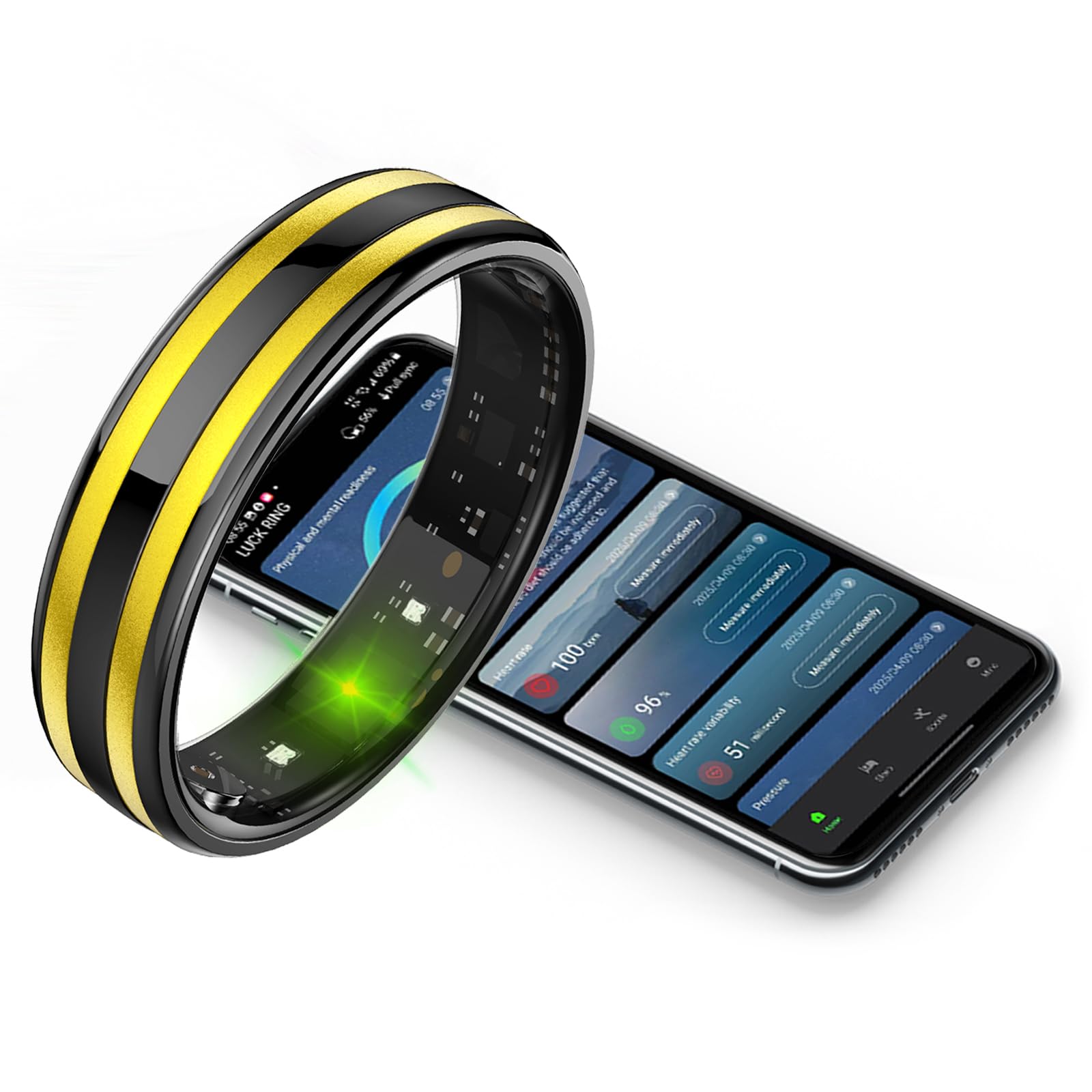 findtime Smart Ring Women Fitness Ring Ultra Slim Health Rings Heart Rate Monitor Sleep Tracker Step Counter Fitness Tracker for Sports Time, Distance, Calories Compatible with Android iOS