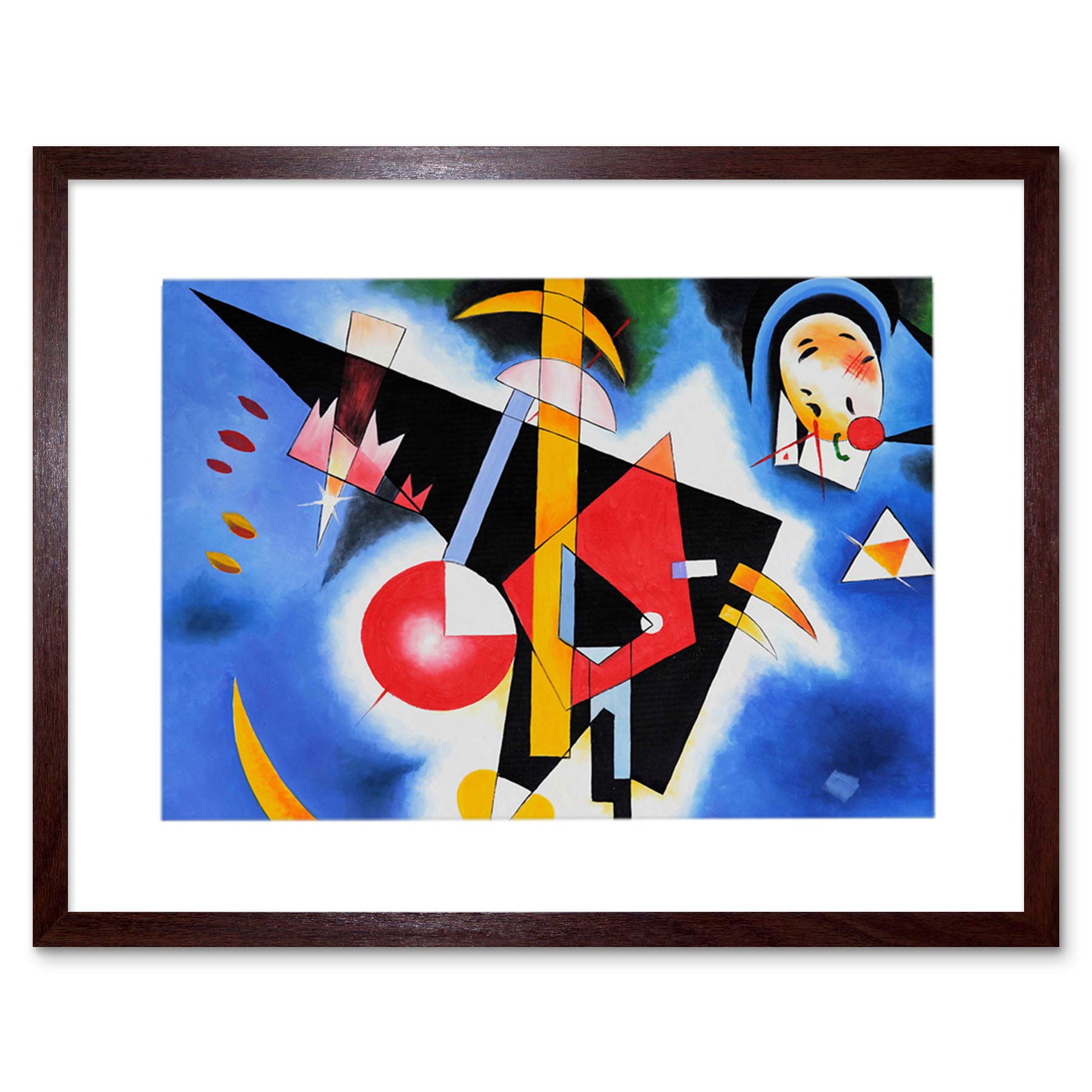 Wee Blue Coo Im Blau In Blue By Wassily Kandinsky Framed Wall Art Print