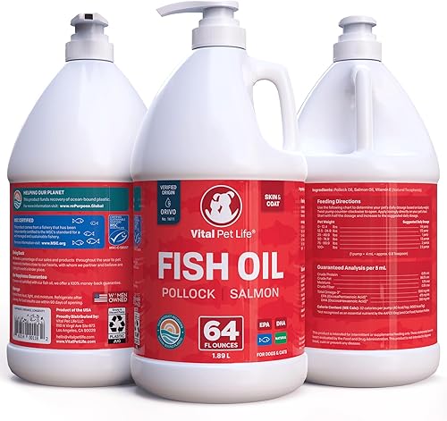 Miniatura 7 de Aceite de pescado para perros – Piel y pelaje saludables, salmón, abadejo, suplemento natural para mascotas, picazón, arañazos, alergia y defensa de