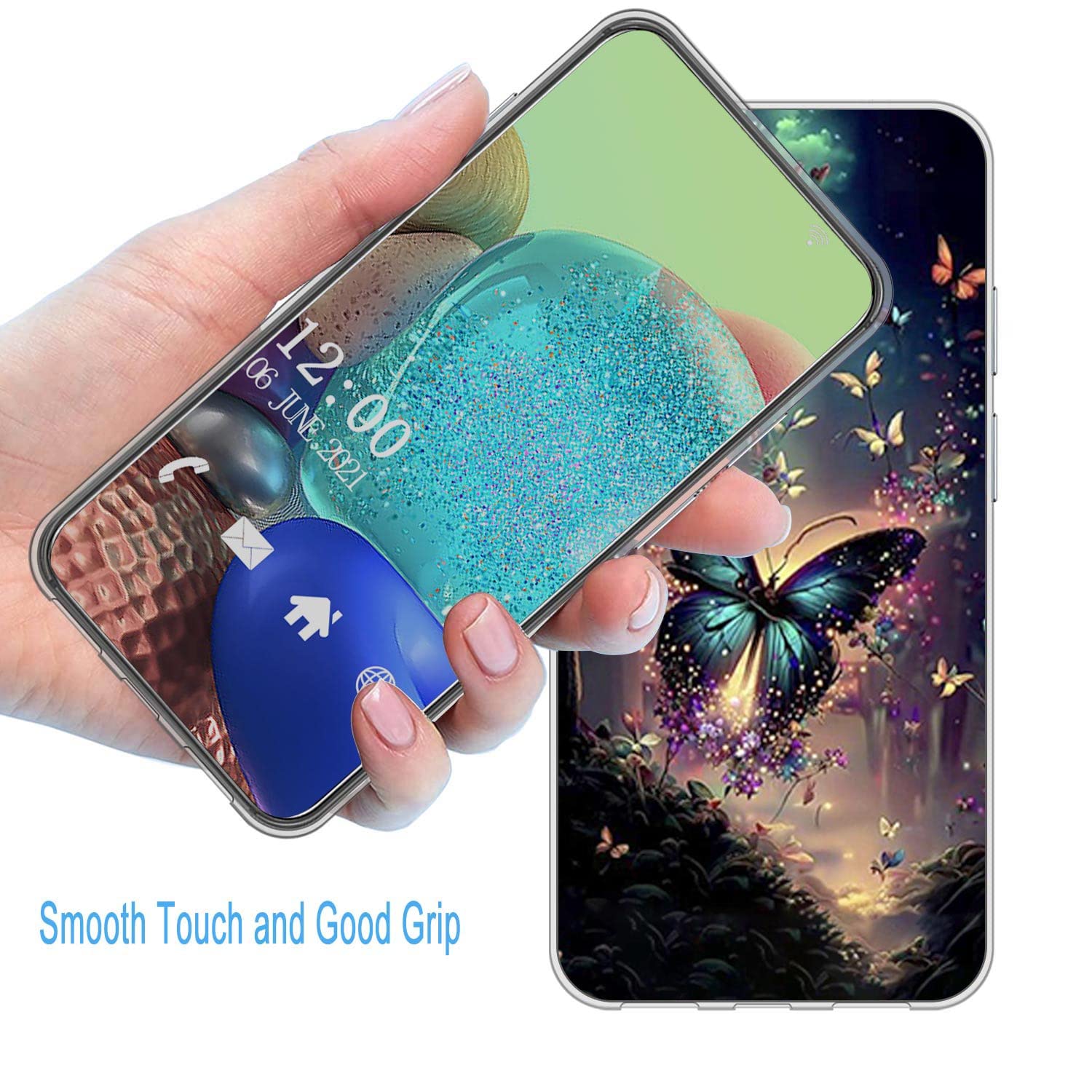 TEYYOS Custodia Per Xiaomi 13 Lite – Fiore Trasparente Con Angoli Rinforzati Antiurto (Panda) - 2