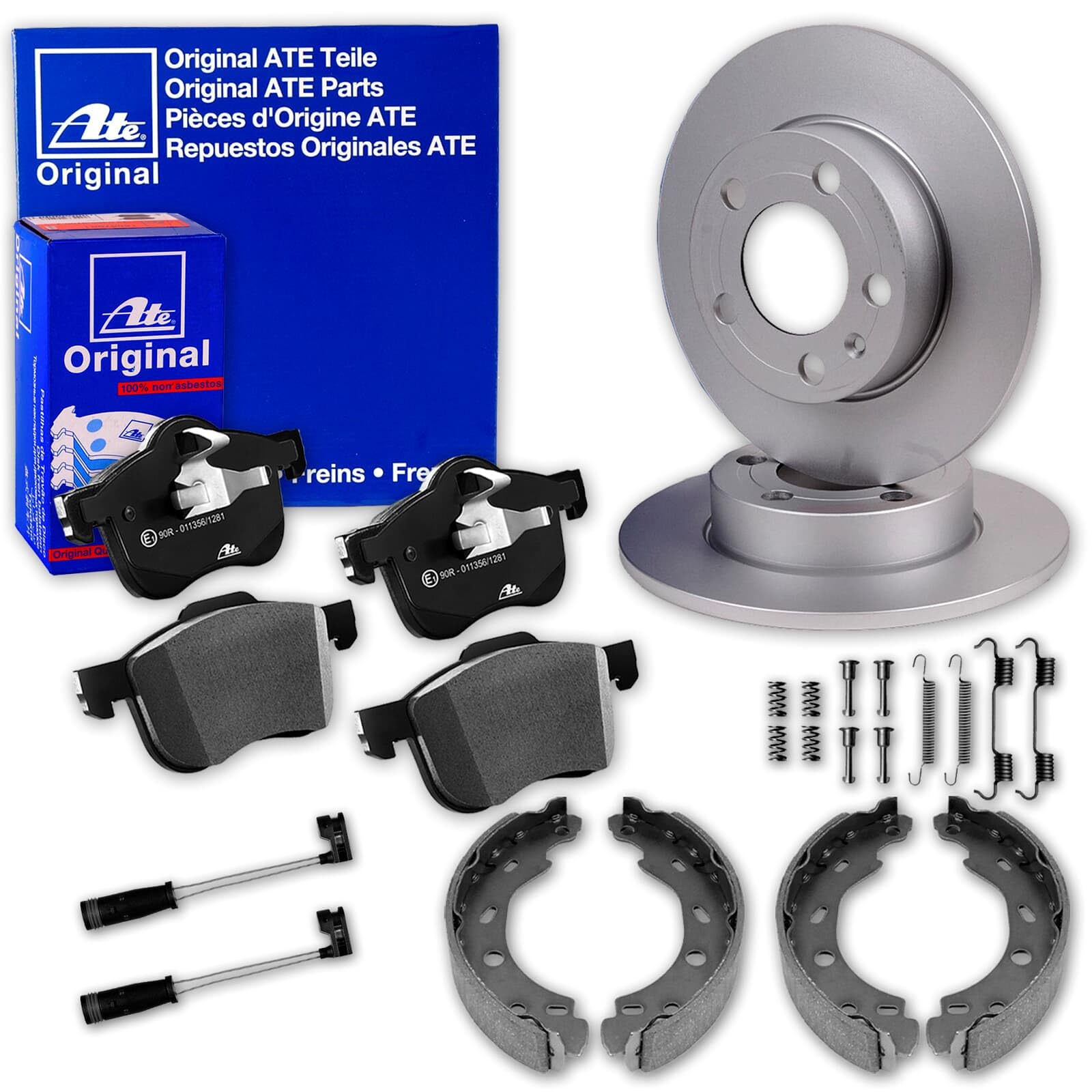 BandelOne enthält ATE Bremsscheiben + Beläge + Handbremse hinten für Vito Viano W639