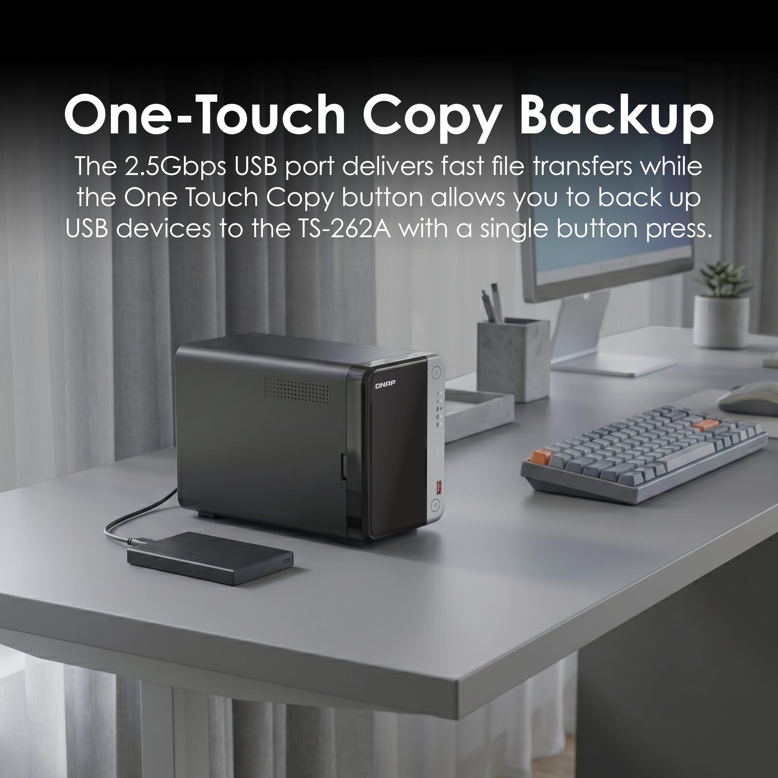 Amazon.co.jp: QNAP TS-262A-4G 2ベイデスクトップNAS。 | Intel
