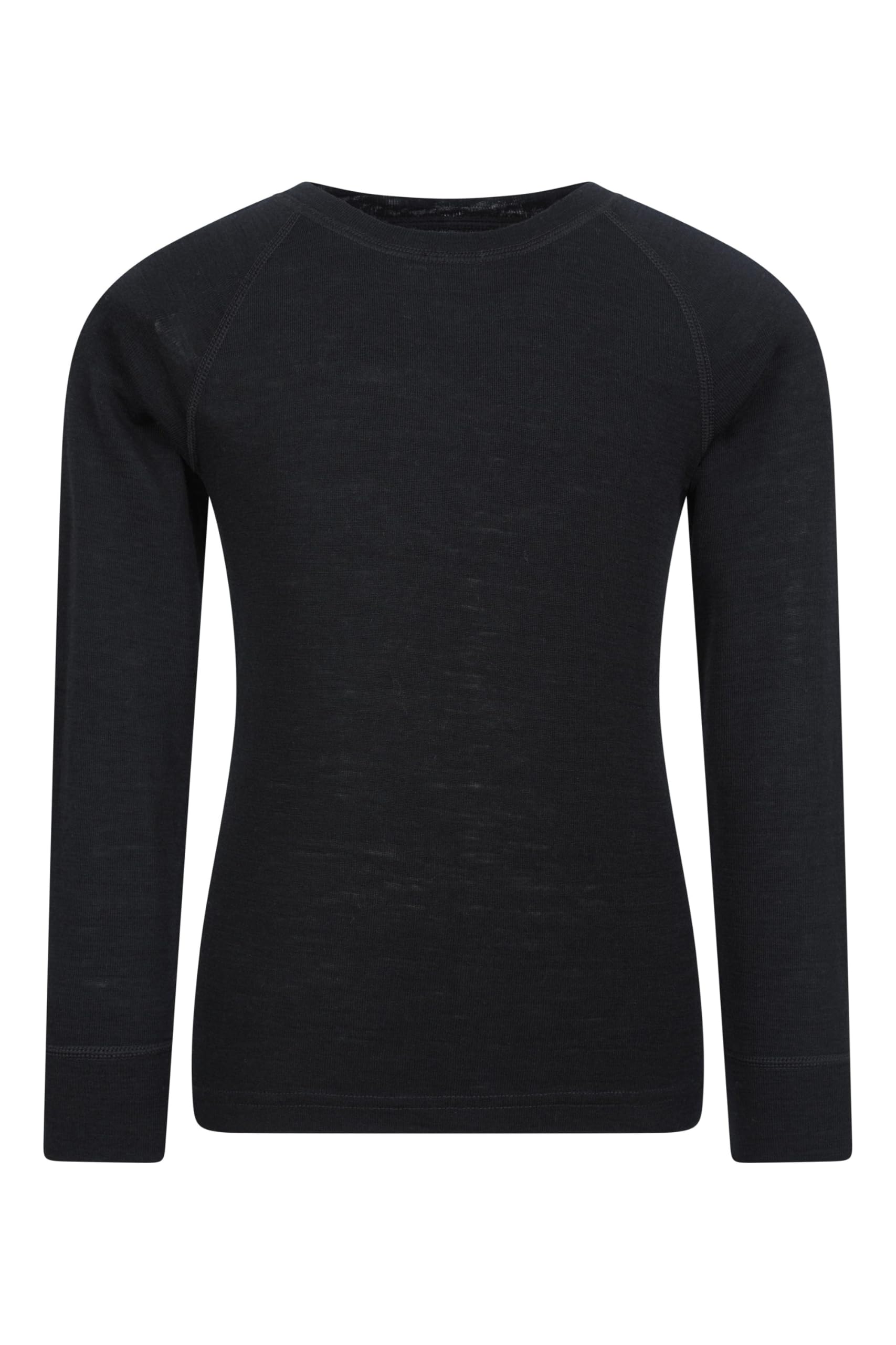Mountain Warehouse Merino Kids Thermal Baselayer Top Black 2-3y