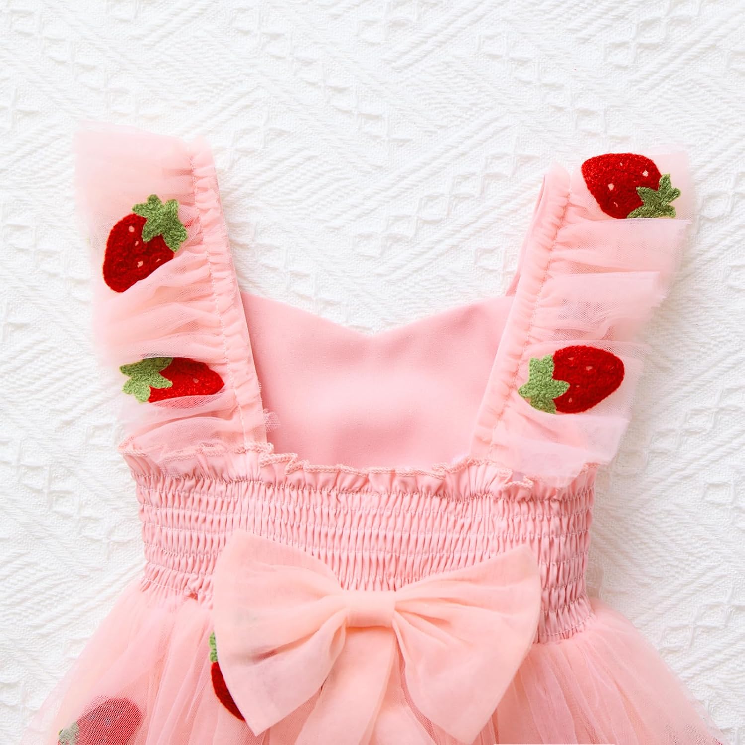 ODASDO Baby Girls Floral Embroidery Tulle Tutu Romper Dress Headband Set for First Birthday Party Cake Smash Wedding - Image 2