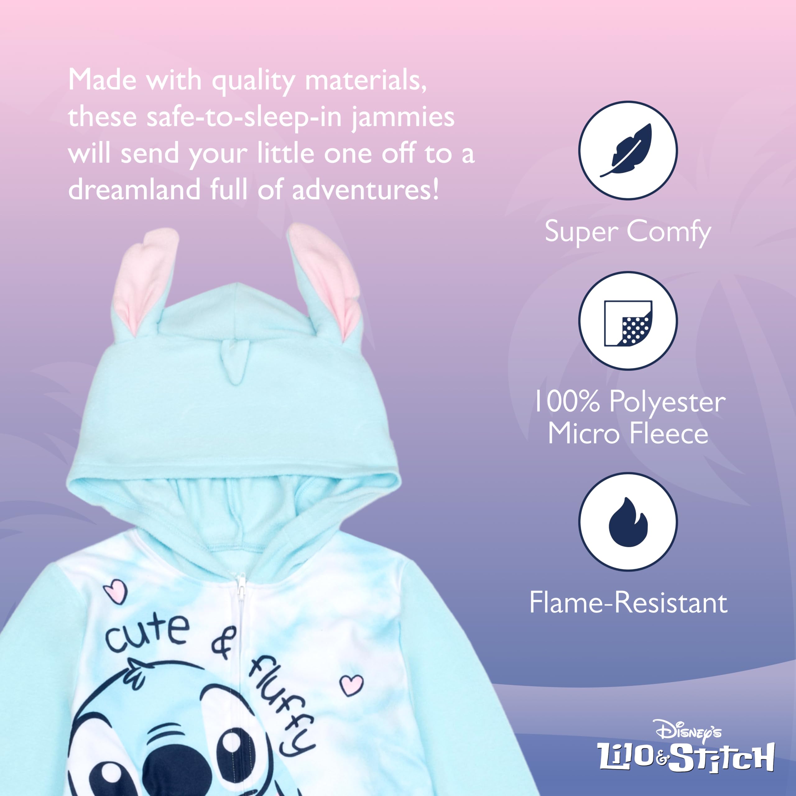 Disney Koc z kapturem unisex, wygodna piżama, miękki zestaw dla dzieci, uroczy i puszysty 2, 8