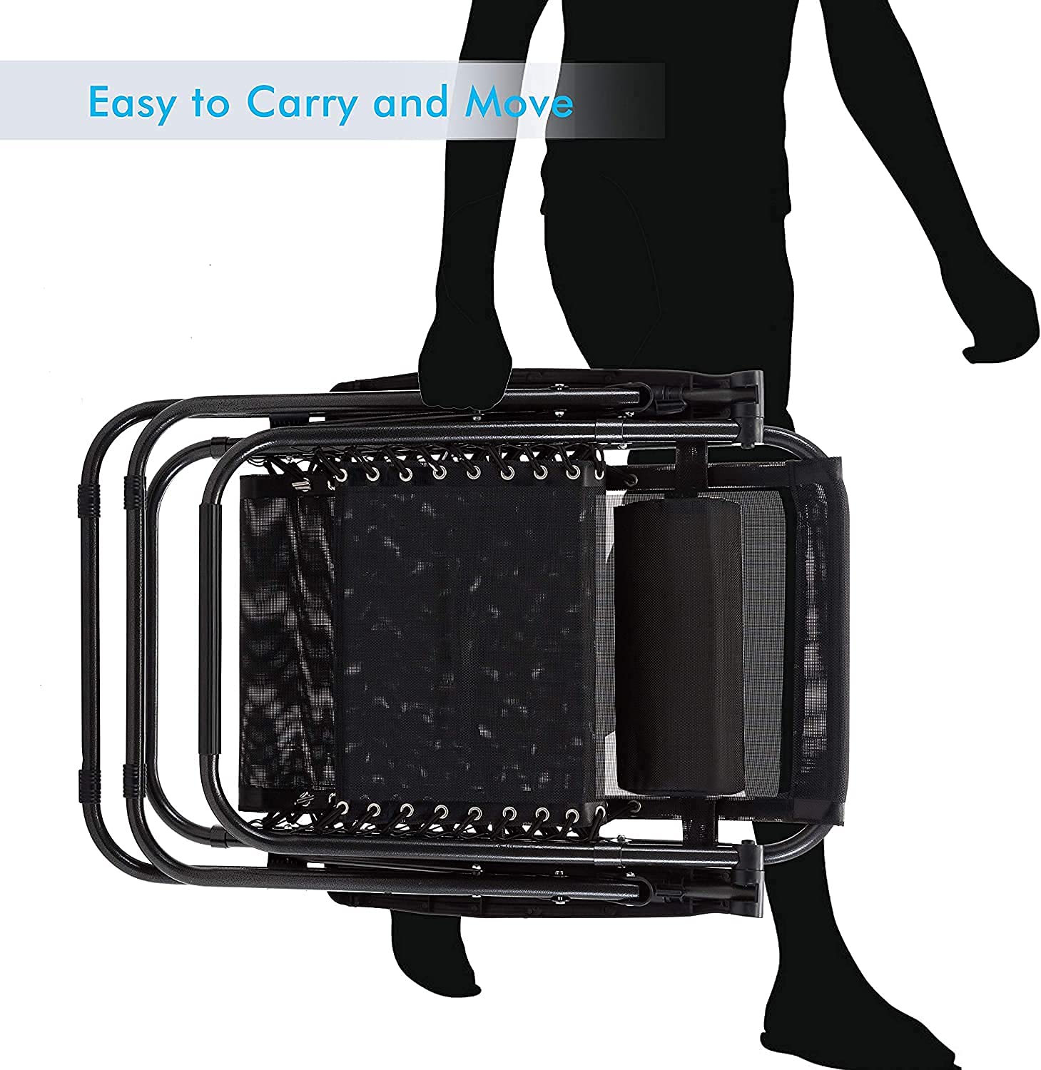 Juego de sillas de Gravedad Cero con Almohada Desmontable para la Cabeza para Mayor Comodidad para Jardines, Patios, Balcones y Camping. The New
