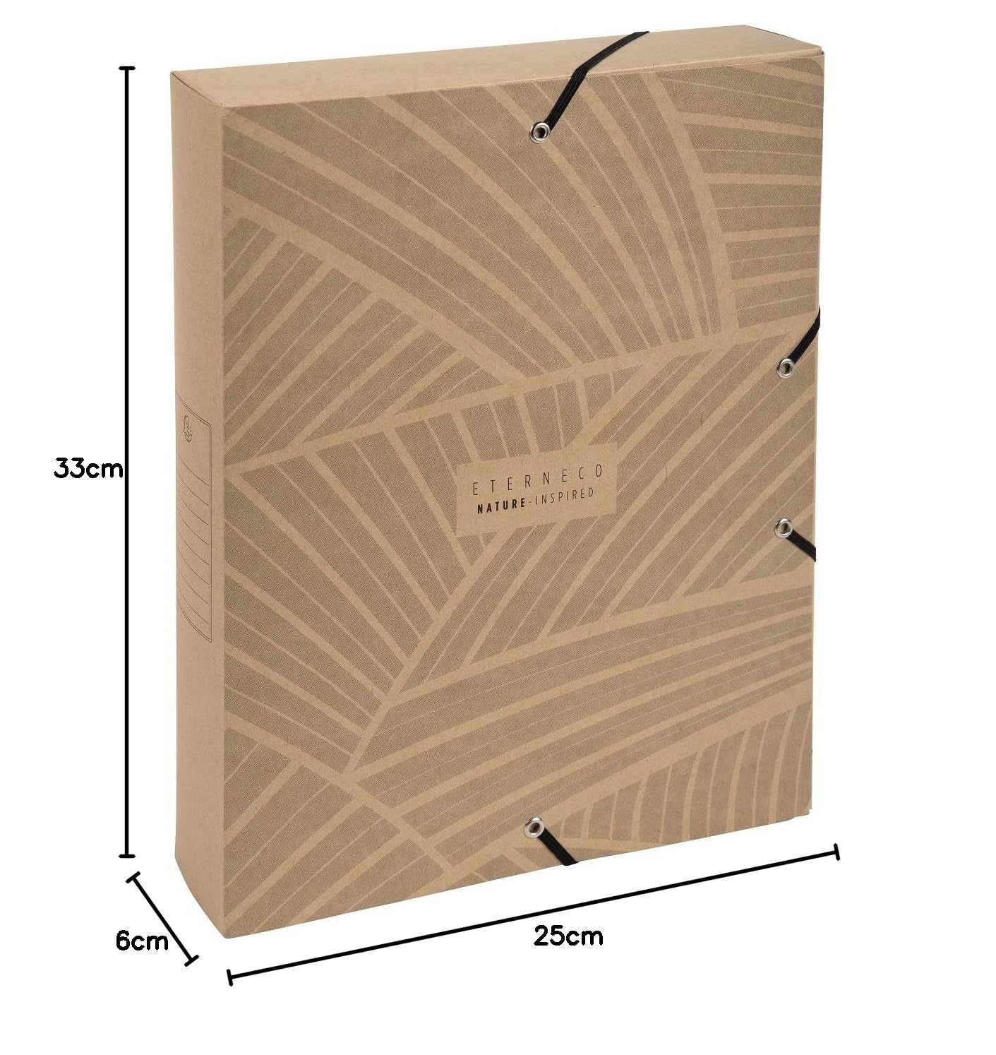 Exacompta 59647E Archivbox Eterneco Rücken 60 mm, wasserabweisend, bestrichener Karton 600 g/m², 25 x 33 cm, für DIN A4+, 1 Stück, Motive sortiert