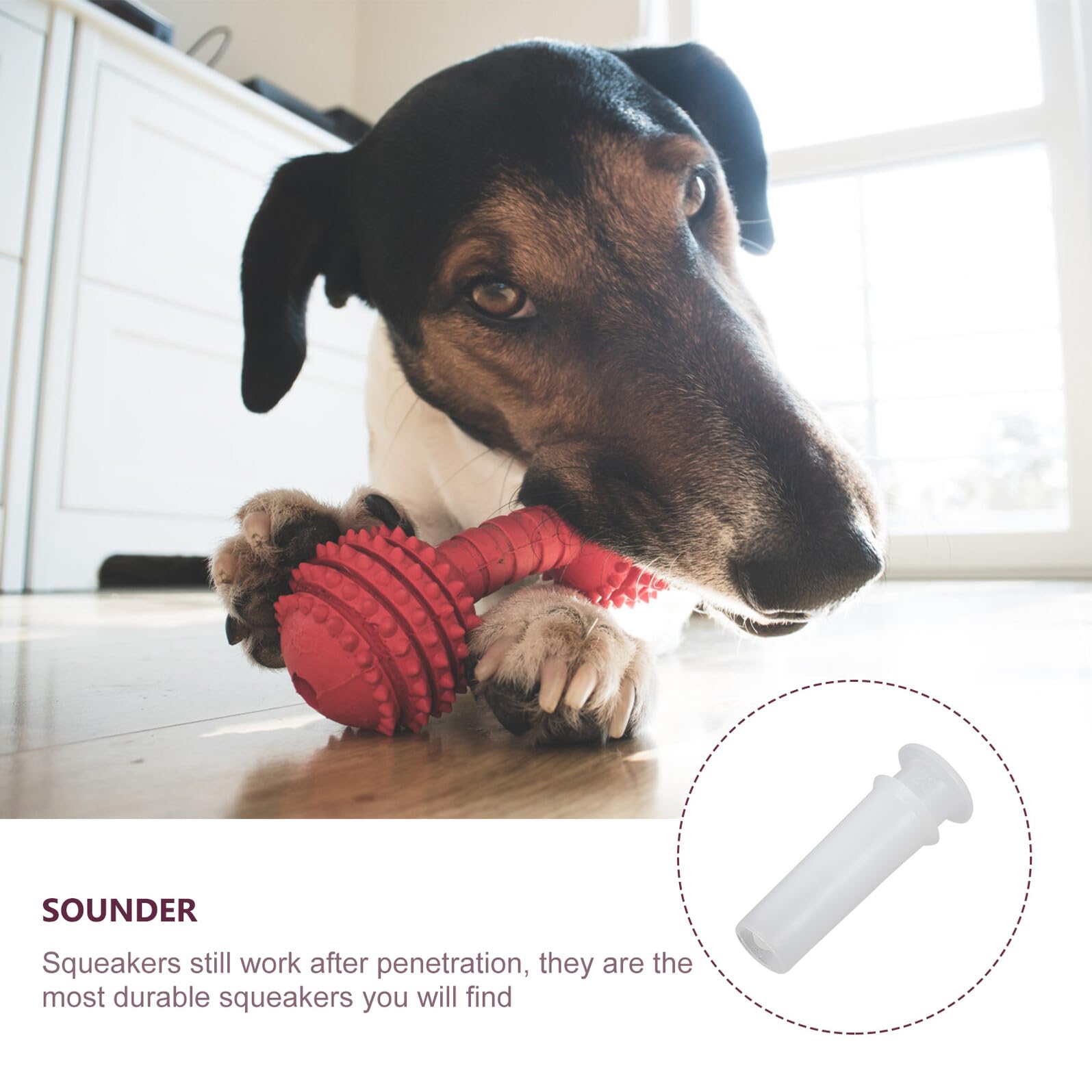 Squeaker per Giocattoli 100 Pezzi Plastico Bianco Inserto | Rumore Chiaro e Forte, Accessori Inseribili per Toy, Formato 2, 9cm, Set da 100