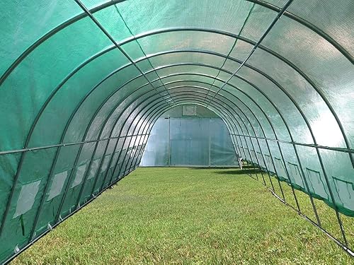 Miniatura 4 de DELTA Toldo de invernadero de 46 x 13 pies, toldo resistente para plantas al aire libre, con marco redondo de acero galvanizado, parte superior