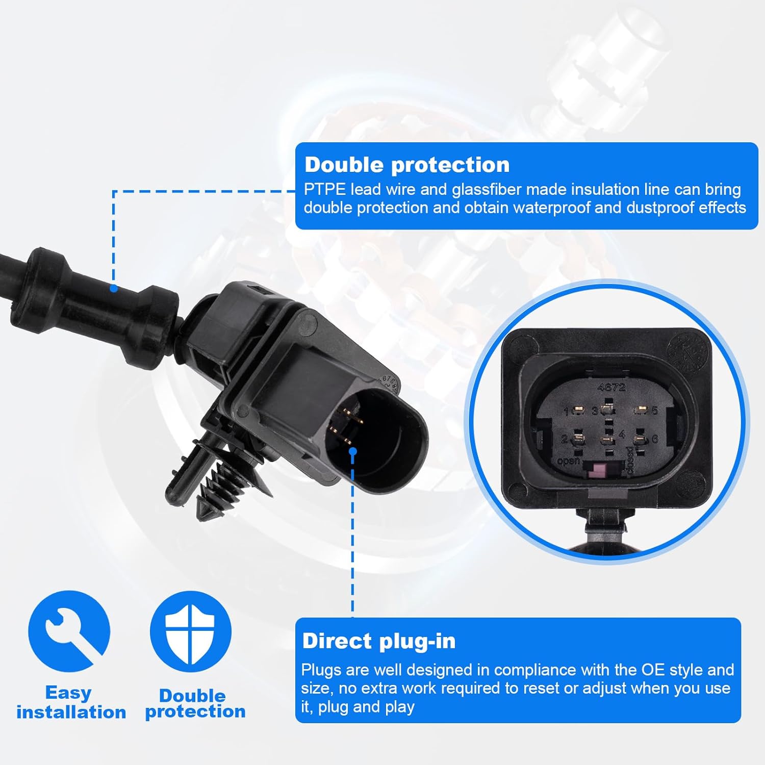 Oxygen O2 Sensor Upstream 234-5107, 02 Sensor Compatible with Audi for A3 TT TTS Quattro, Compatible with Porsche for 911, for Volkswagen for CC Eos Jetta Passat