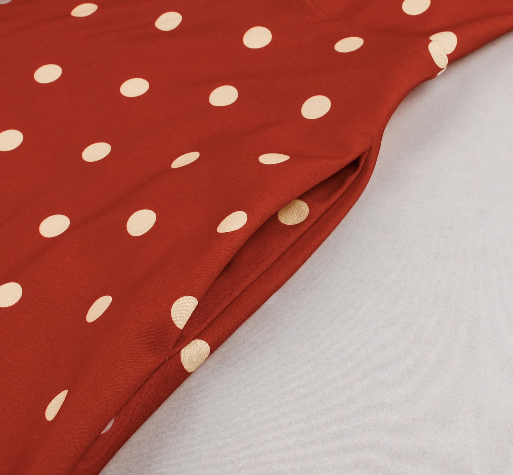 Wellwits Robe Vintage Femme Col Fleur à Pois Bureau Élégante Cocktail