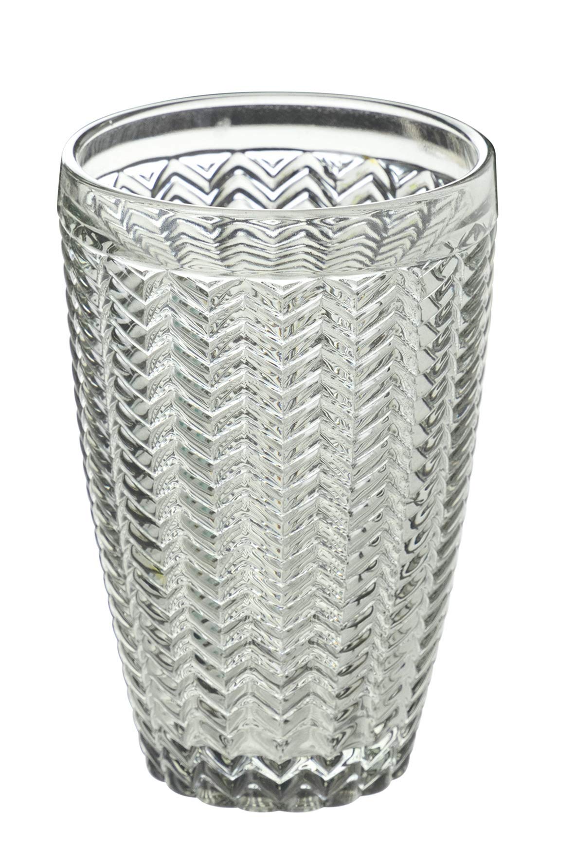 Villa d'Este Home Tivoli - Zestaw 6 szklanek szklanych - Geometria Line - Pojemność 380 ml