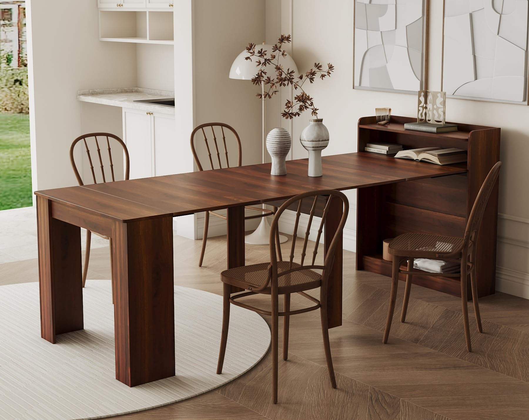 Amazon.com - KEIKI 30”-99”L Extendable Foldable Dining Room Table