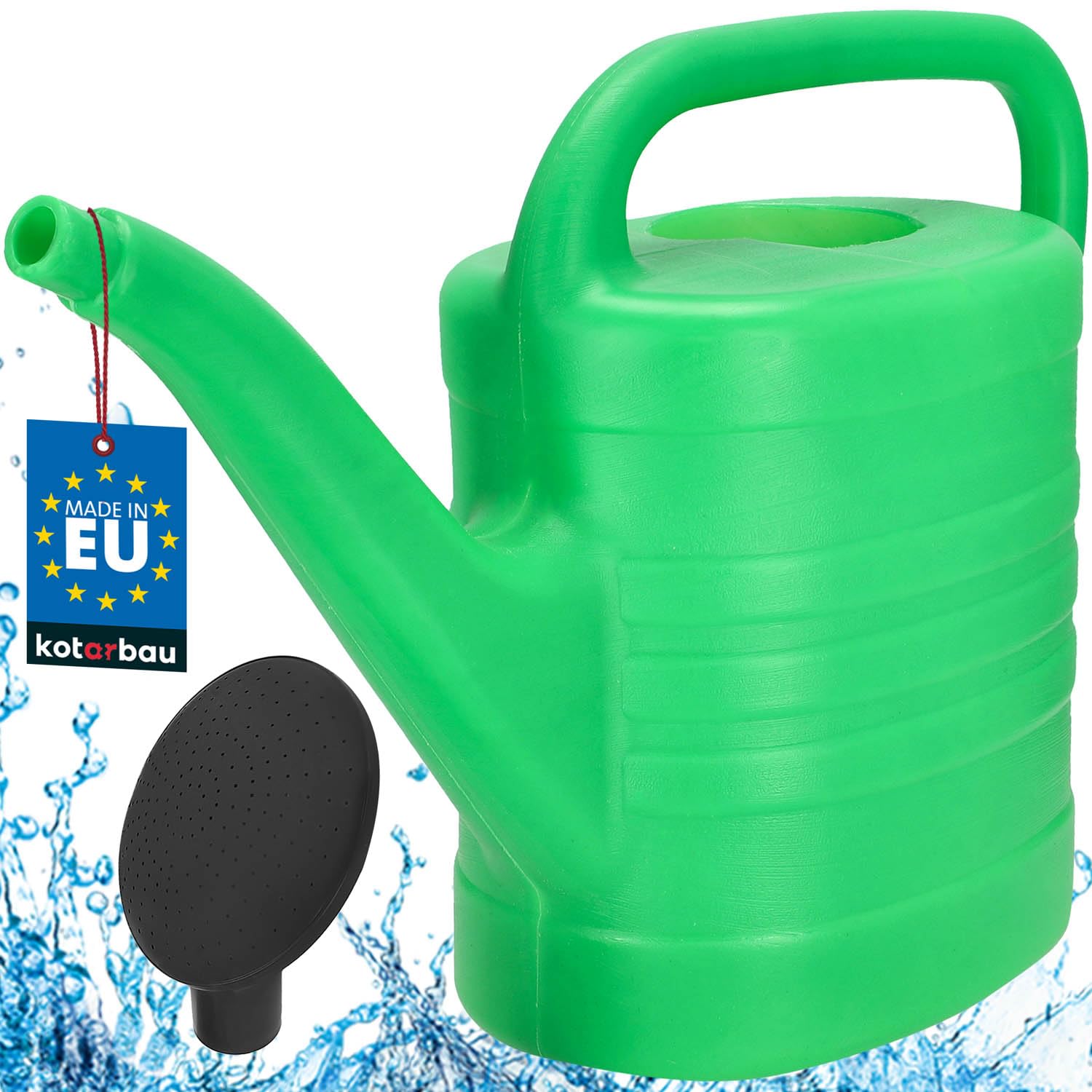 KOTARBAU® Arrosoir Plante Intérieur - PVC - 12 L - Vert - avec Pomme Amovible - Arrosoir Jardin - pour Fleurs Potager Terrasse Balcon