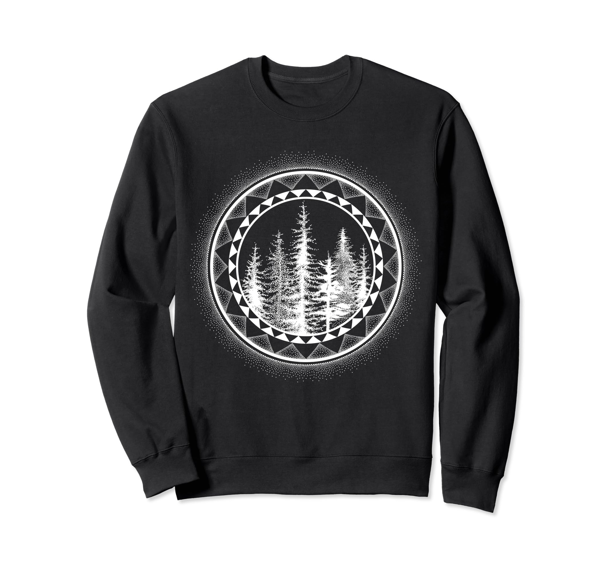Pine Forest Gift Tree Pine Flora Dotwork Sweatshirt