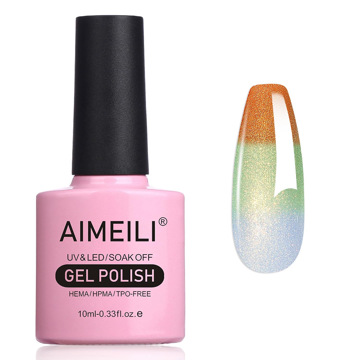 AIMEILI Chameleon Gel Nail Polish: Color Changing, HEMA-Free, Vegan & Cruelty-Free Gel Nail Polish for DIY Nail Art BSL006