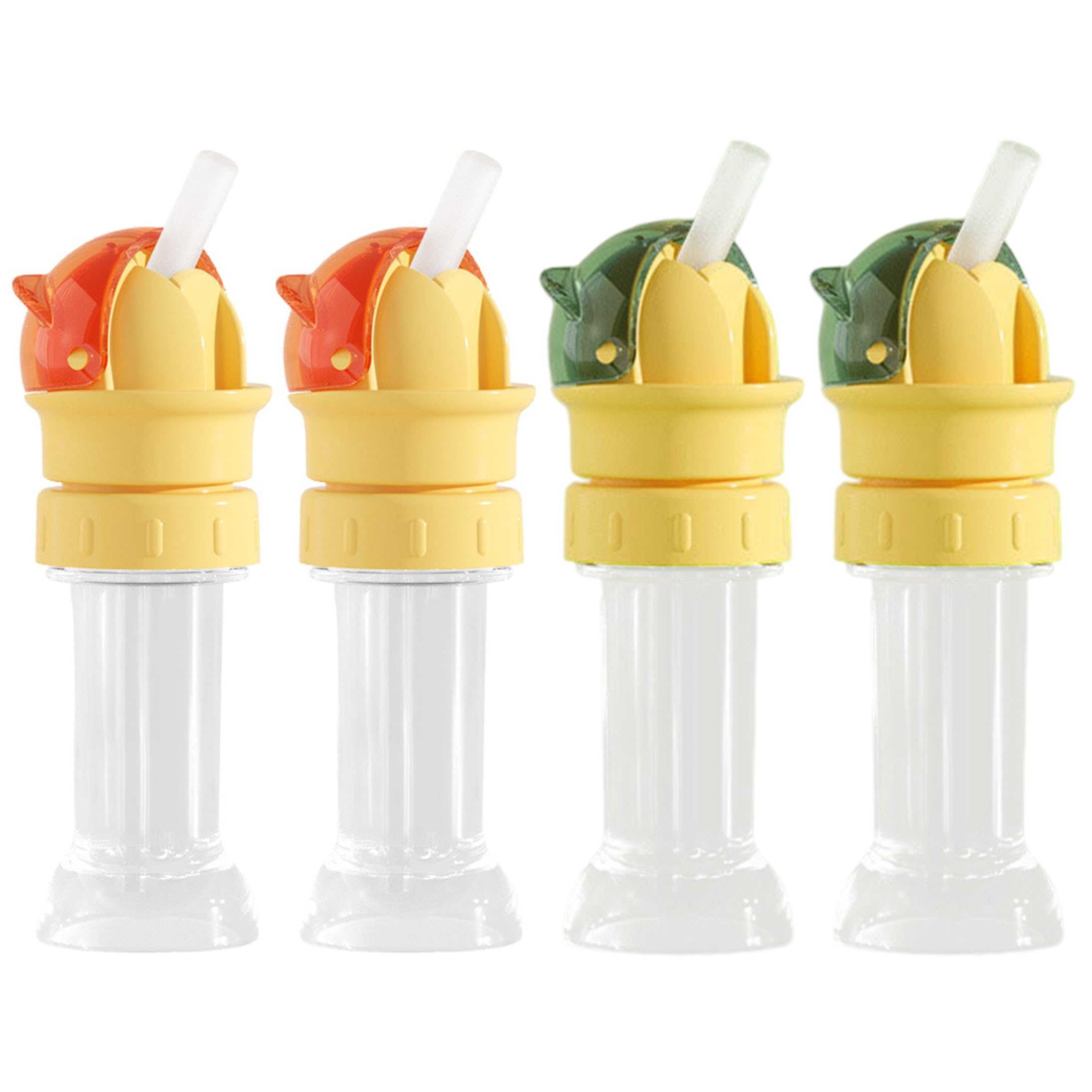 Perodlly Water Bottle Topper For Toddlers, 4 Pcs Silicone Bottle Spouts For Kids | Dual-caliber Conversion Caps With Straw.