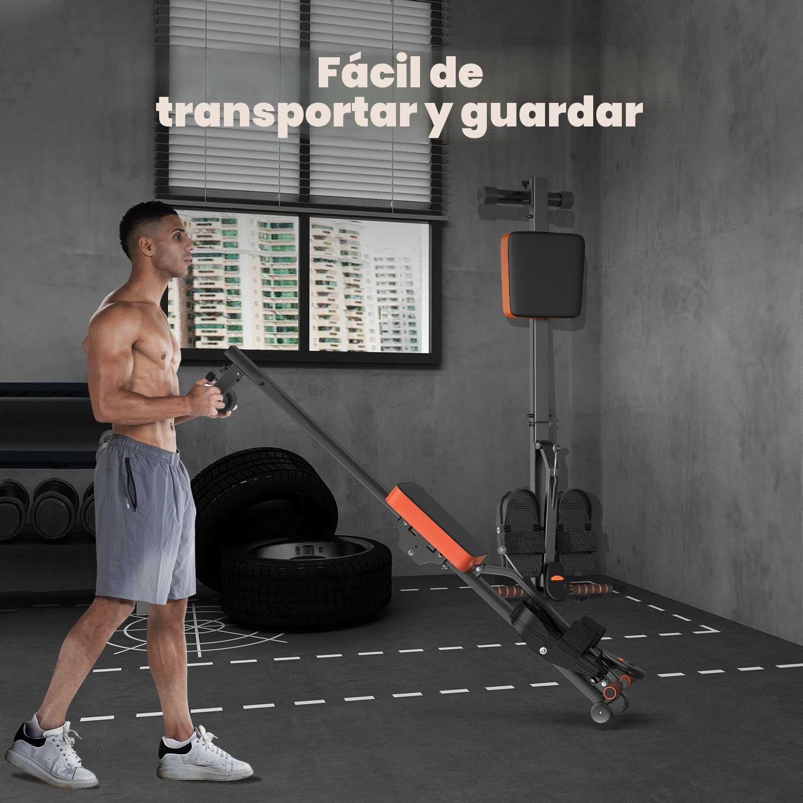 Máquina de Remo, máquina de Remo magnética de 16 Niveles con Pantalla LED, riel Deslizante silencioso para Gimnasio en casa, Equipo de Entrenamiento Interior