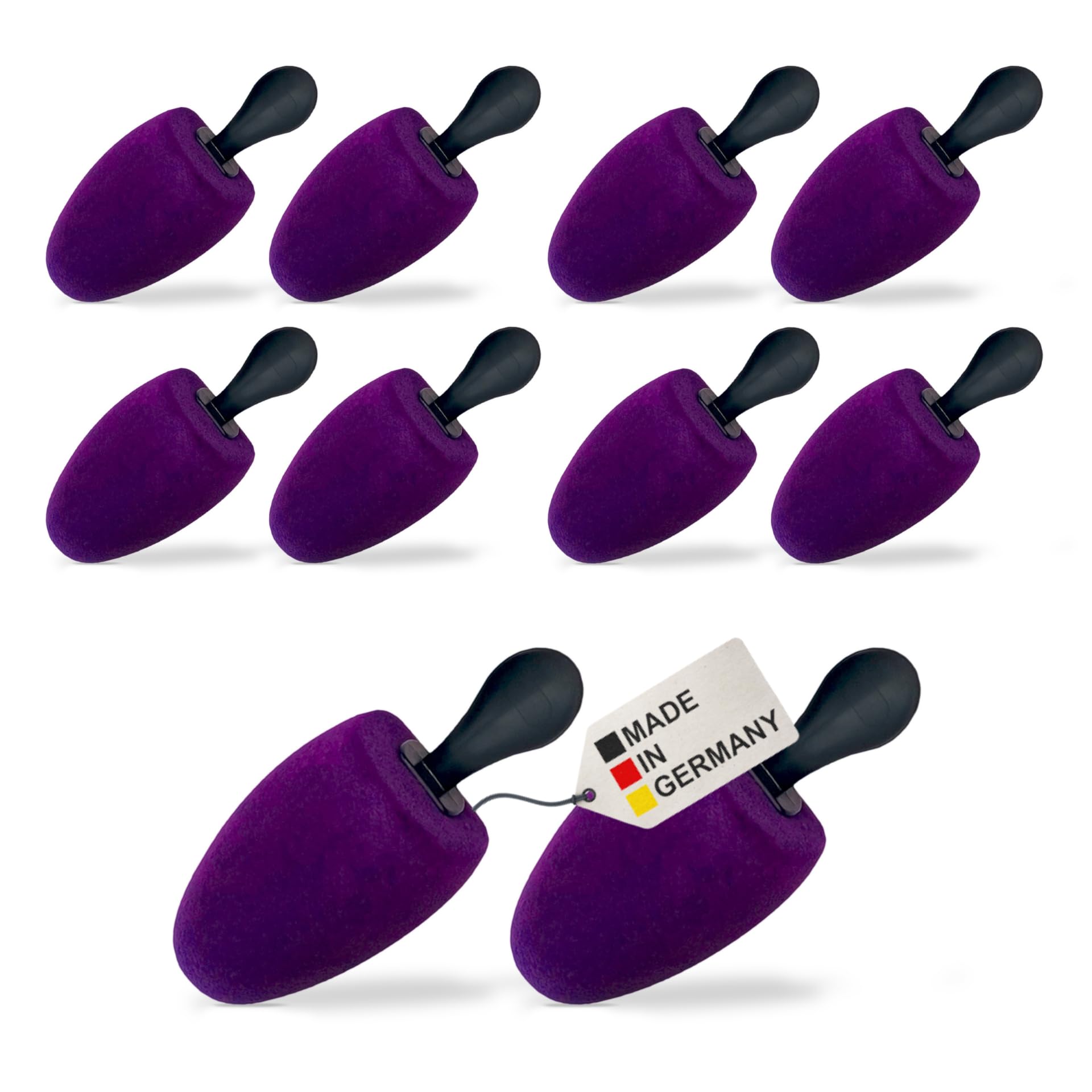 DELFA Set de 5 pares hormas para zapatos de espuma terciopelo “Gina” para mocasines e botines