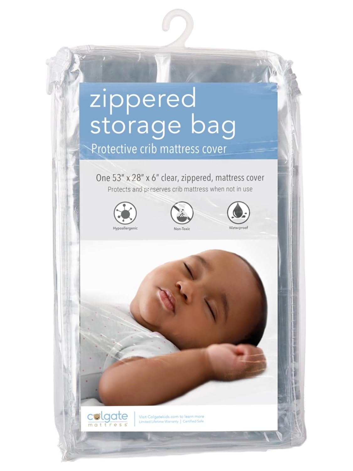 Colgate Zippered Crib Mattress Storage Bag, Waterproof, Durable