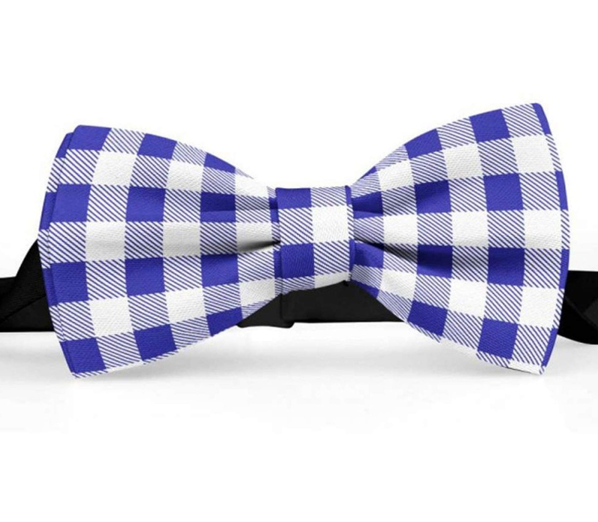RR Design Checkered (Blue & White) Dog Bow Tie/Dog Bow-tie/Dog Gift with Loop Adjustable Elastic for Collar Placement (Adjustable) (Large) (B091QCL153) Amazon Price History, Amazon Price Tracker