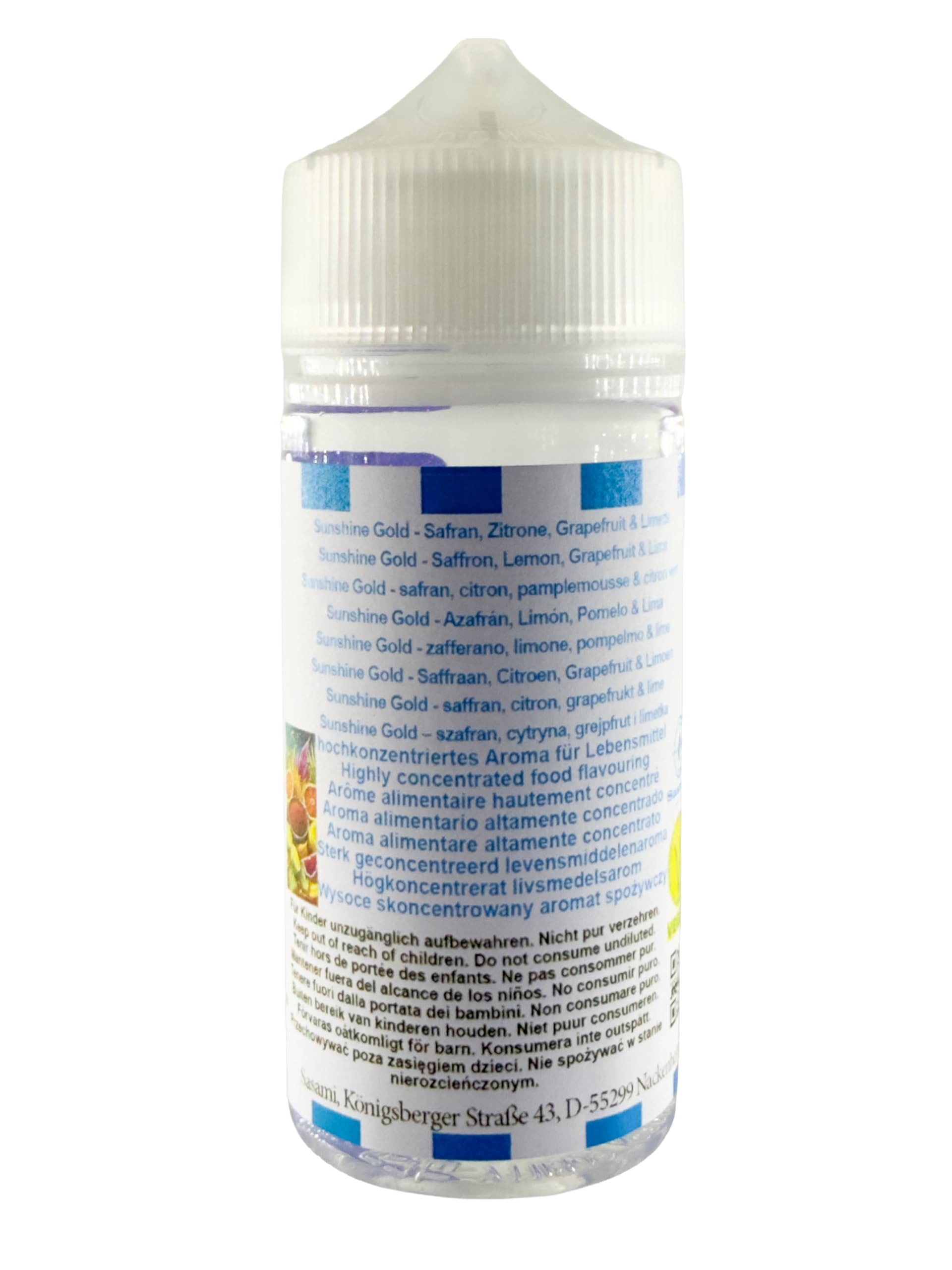 Sunshine Gold – szafran, cytryna, grejpfrut i limetka aromat koncentrat – Wegański – Sasami – 100ml