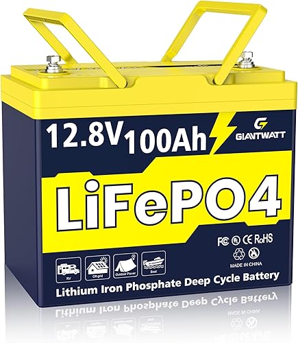 Batería LiFePO4 de 12 V 100 Ah, celda de grado A+ integrada 100A Smart BMS, grupo 24, batería de litio de ciclo profundo 15000 para Rv, motor de