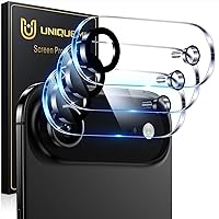 Vista 22 de UniqueMe para Paquete de 3 Protectores de Lente de Cámara para iPhone 15 Pro/iPhone 15 Pro Max, [Protección contra Caídas] [Compatible con Fundas]