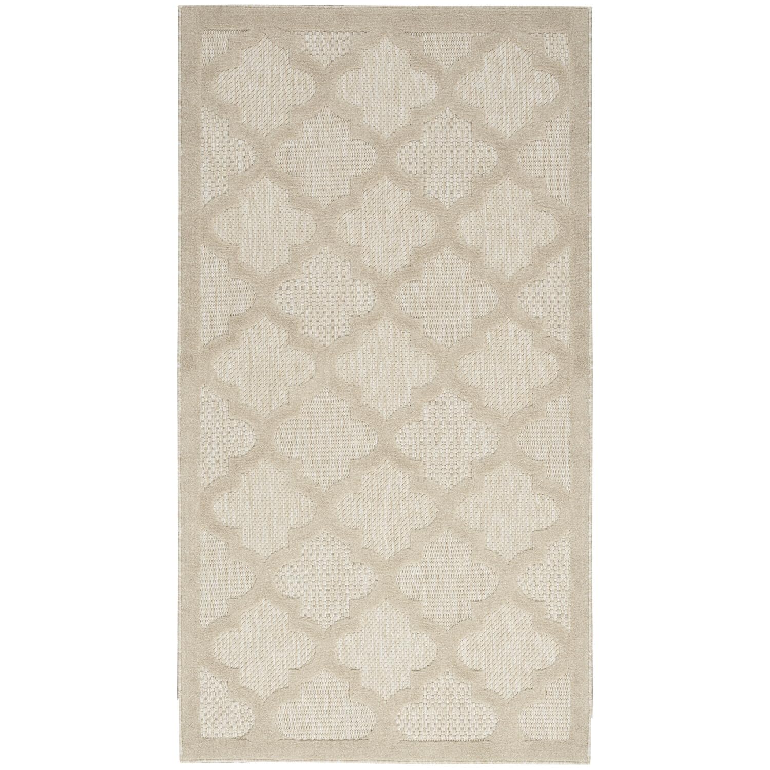 Amazon.com: Nourison Easy Care Modern Indoor/Outdoor Cream 2' x 4' Area ...