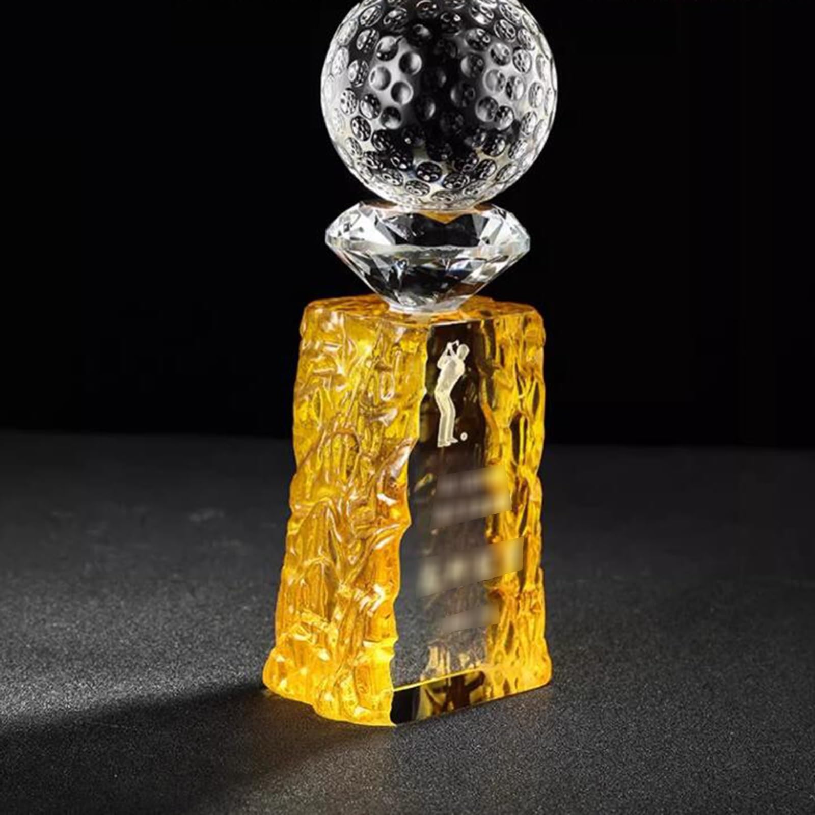Trofei, medaglie e premi Trofeo Di Golf Creativo Punteggio Netto Totale Del Torneo Di Golf Trofeo Hole-in-one Trofeo Premio In Cristallo Trasparente Premio Del Campionato MVP La Base Può Essere Incisa