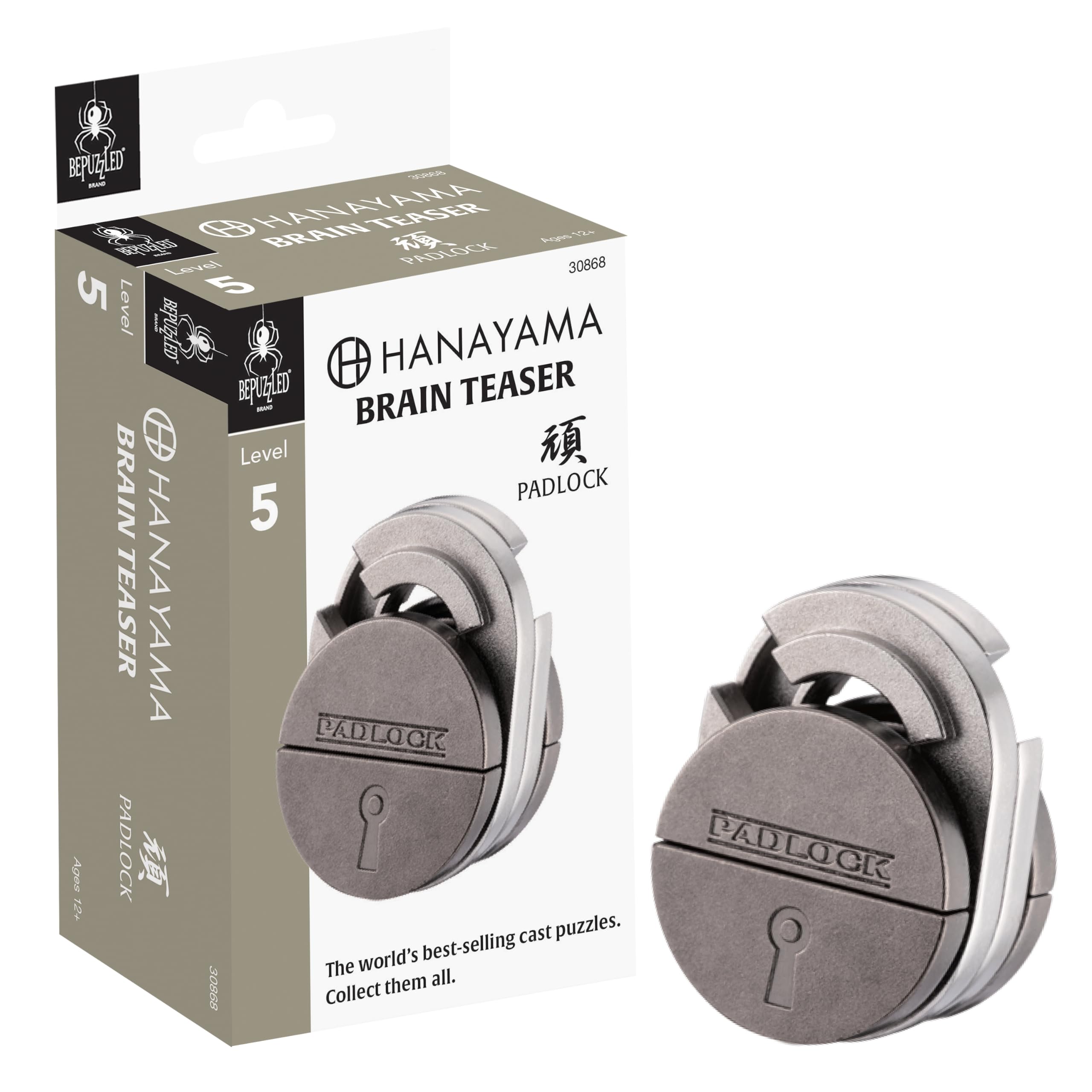BePuzzled | Padlock Hanayama Metal Brainteaser Puzzle