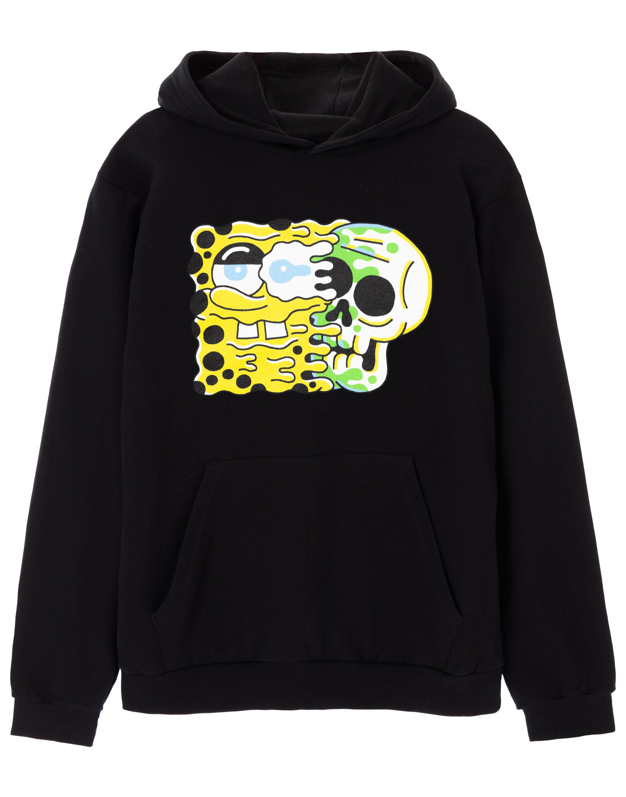 SpongeBob SquarePants Men's Black Cotton Hoodie - S - Graphic Print
