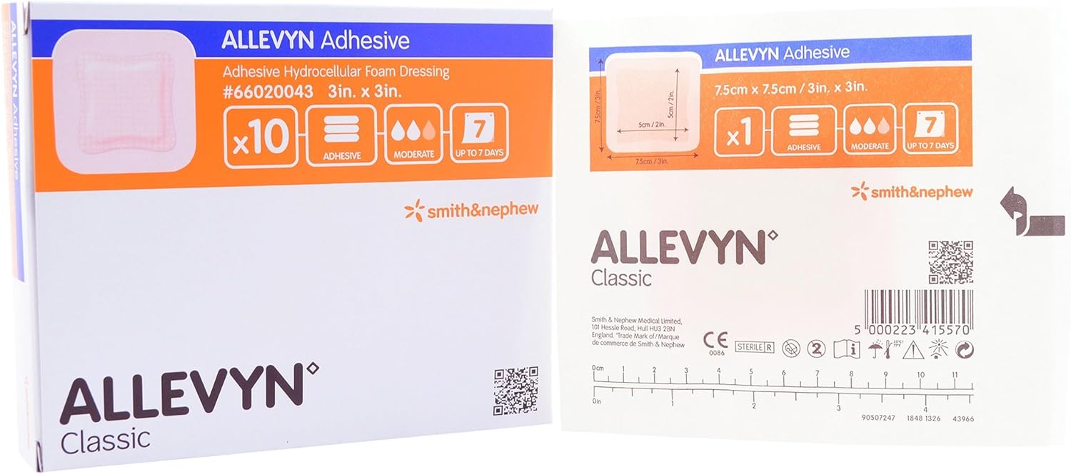 Dressing Adhesive Allevyn 3"x3" - Smith & Nephew 66020043