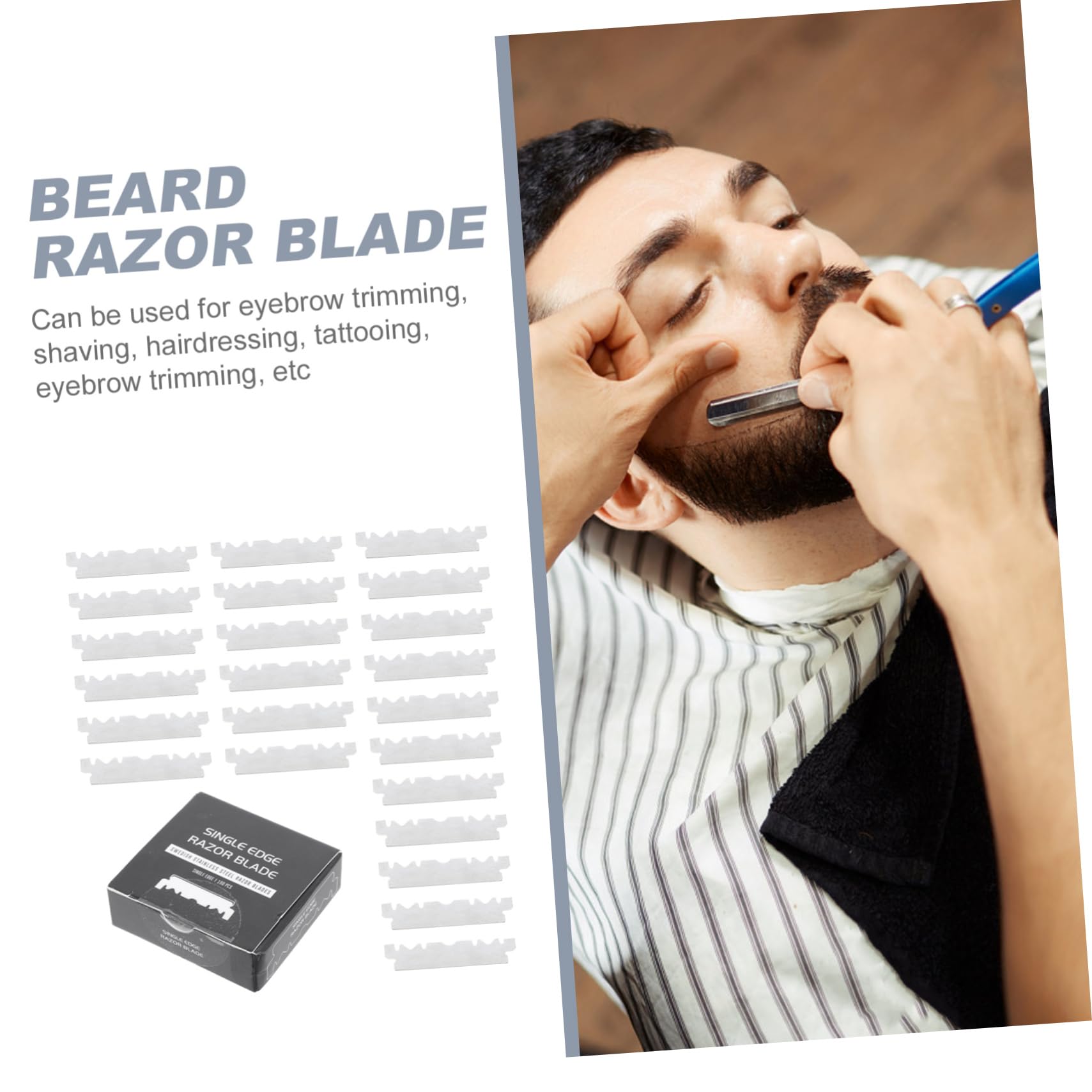 Beaupretty 400piezas Cuchillas De Afeitar De Inoxidable Para De Cortador De Cara De Doble Uso Para Perfilar y Afeitar Sin Irritación