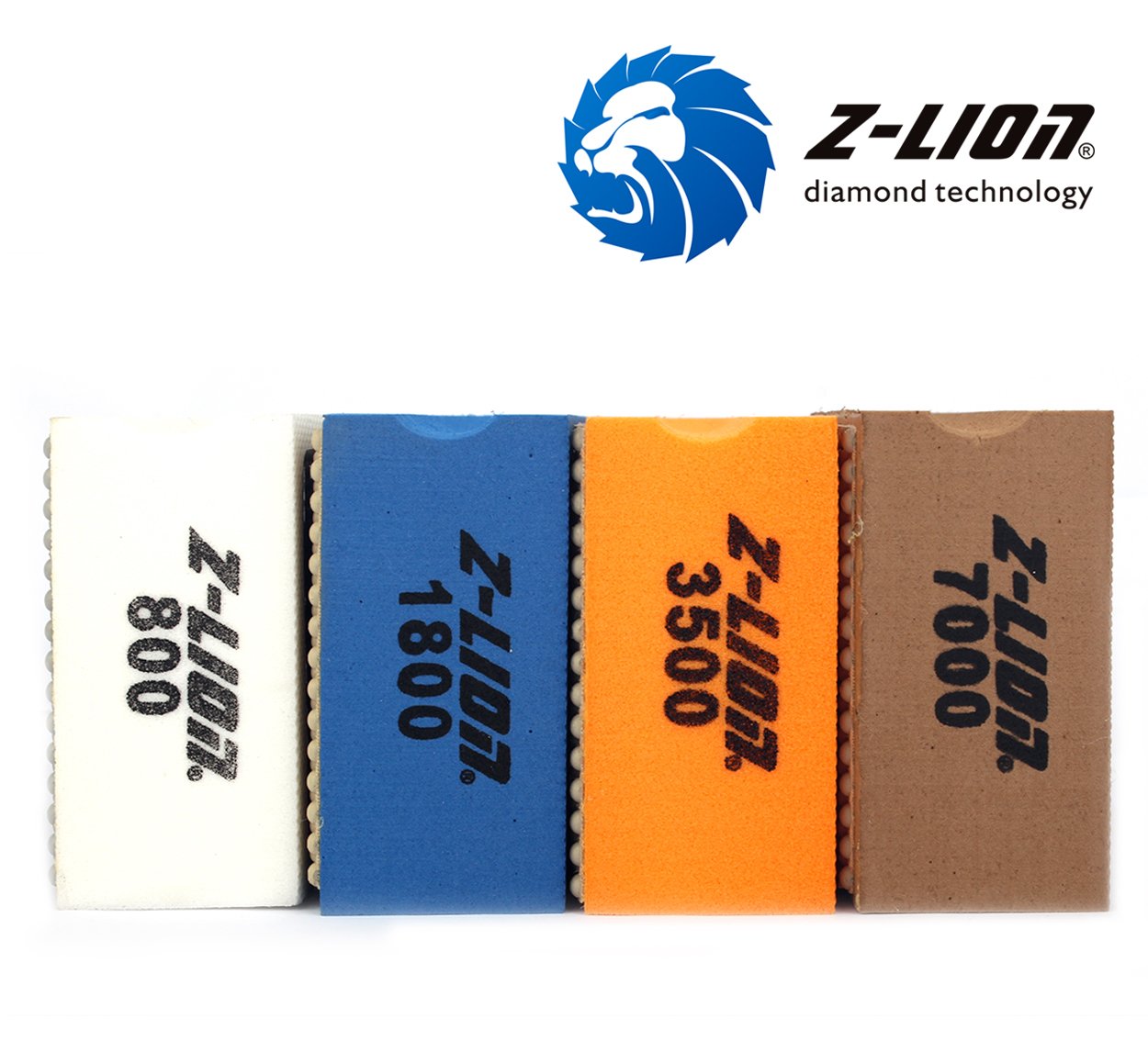 Z-Lion Resin Hand Polishing Pads for Stone Glass Ceramic Marble Granite Fine Sanding,Set of 4 Pcs