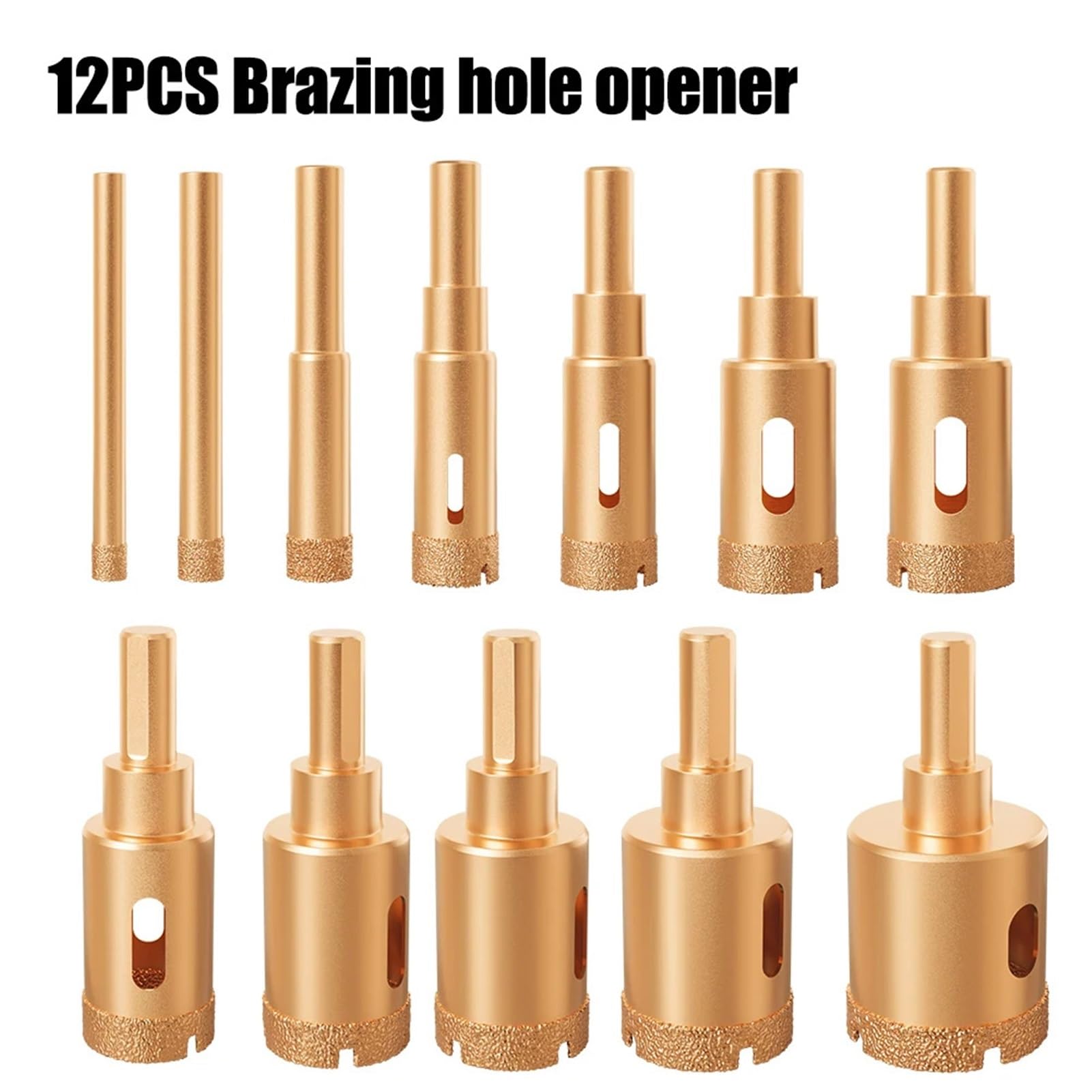 Compatibile con il set di punte diamantate brasate M10 da 12 pezzi