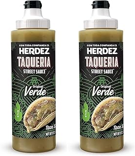 HERDEZ Taqueria Street Sauce - Original Verde | Mild Green Taco Sauce | Authentic Mexican Flavor | 2-Pack | Perfect for Tacos, Burritos & More