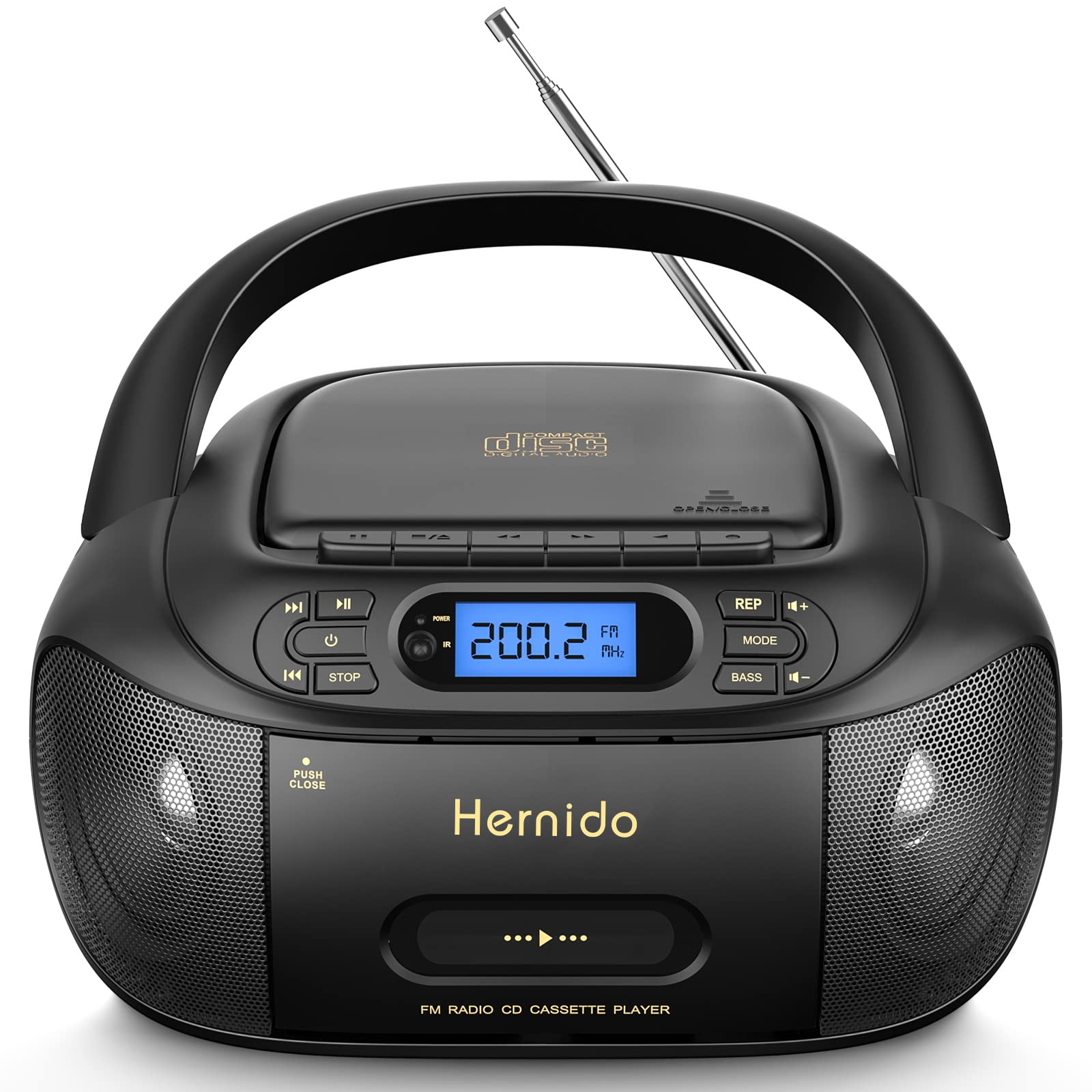 Buy Hernido Portable Boombox with CD Cassette Player Combo, FM Radio
