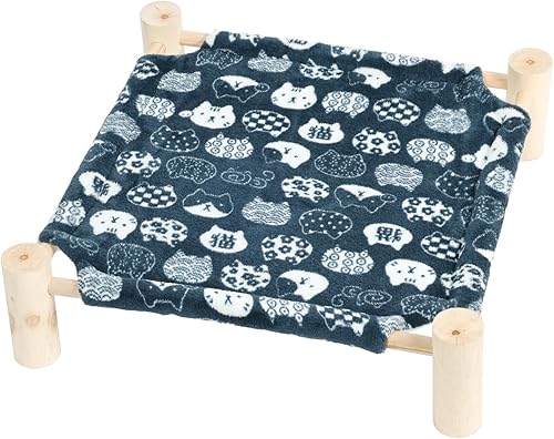 Miniatura 14 de Patas Lague Hamaca Cama para Gatos y Perros Pequeños, Cama Elevada de Madera Transpirable para Mascotas Gatos Conejos con Refrigeración para