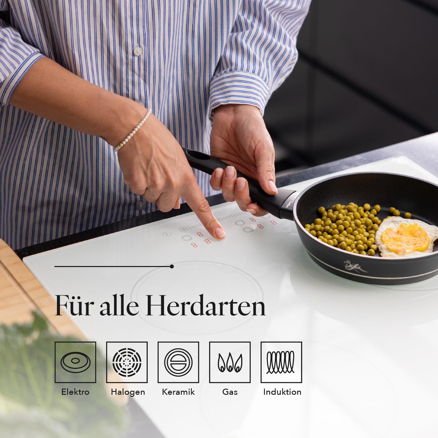 Florina Aluminium Bratpfanne 20 cm Durchmesser I Universalpfanne DELUX Antihaftbeschichtet I Anti-Kratz Pfanne mit Induktionsboden I Pfanne Geeignet für Induktionsherd – Bild 4
