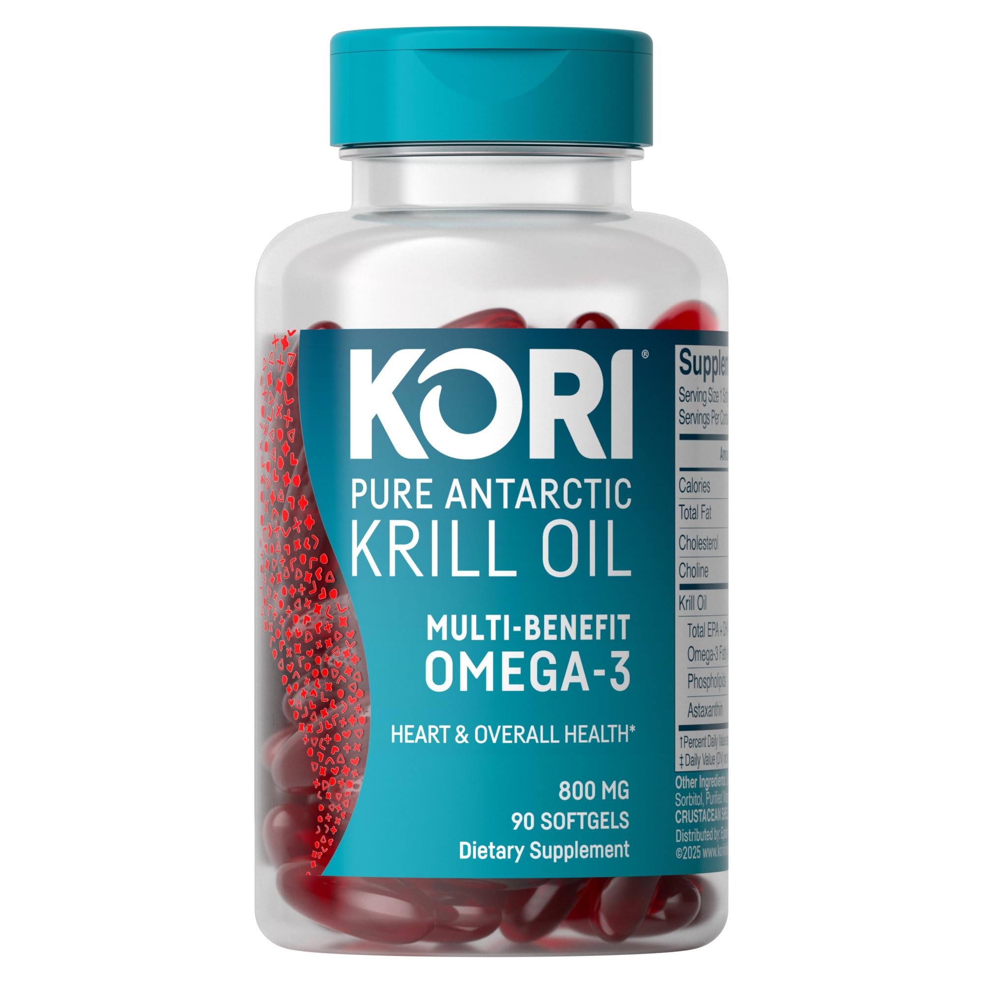 Amazon.com: Kori Krill Antarctic Krill Oil Omega 3 Supplement, EPA