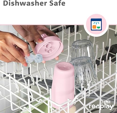 Miniatura 7 de Re-Play - Vasos con tapa de 10 oz., hechos en EE.UU., para niños pequeños de 1 año en adelante, a prueba de derrames, aptos para lavavajillas y