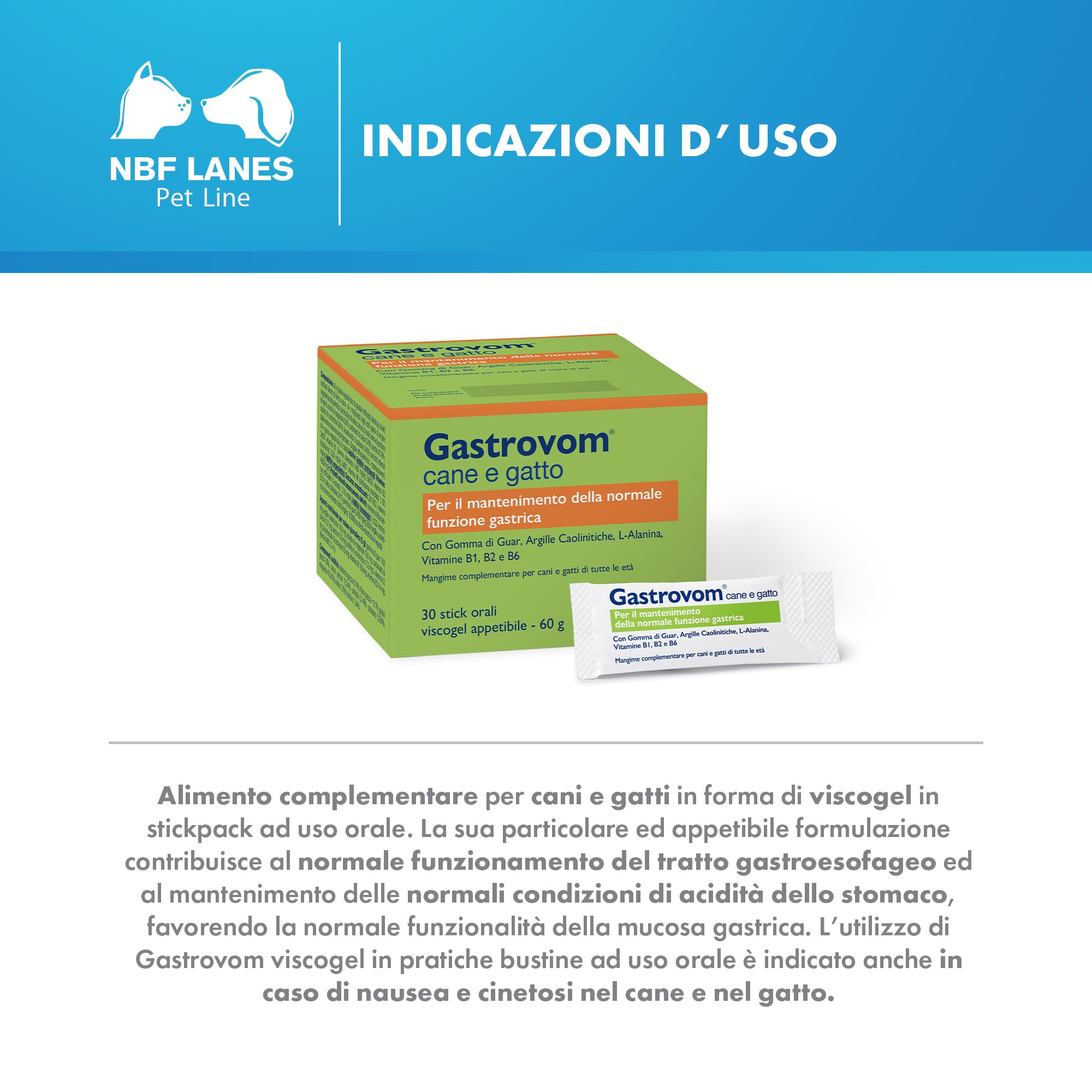 NBF Lanes | Gastrovom Dog and Cat, 30 Oral Sticks, for Maintaining Normal Gastric Function - 4