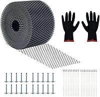 Widiso 5" x 100 Ft Aluminum Gutter Guards Mesh with Screws, Ties & Gloves - Rust-Resistant Leaf Filter for 5" Gutters, Black